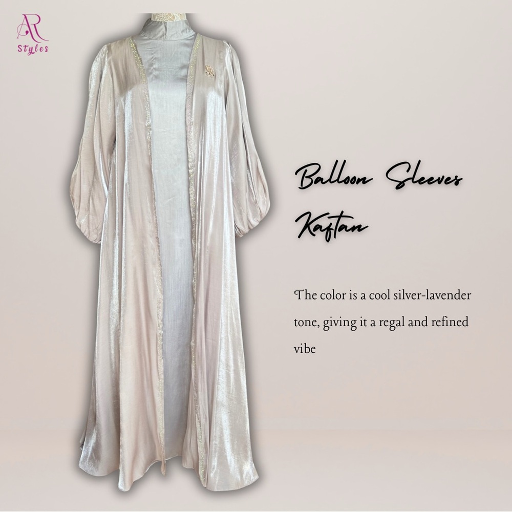 NWT Shimmer Silver Women's Kaftan